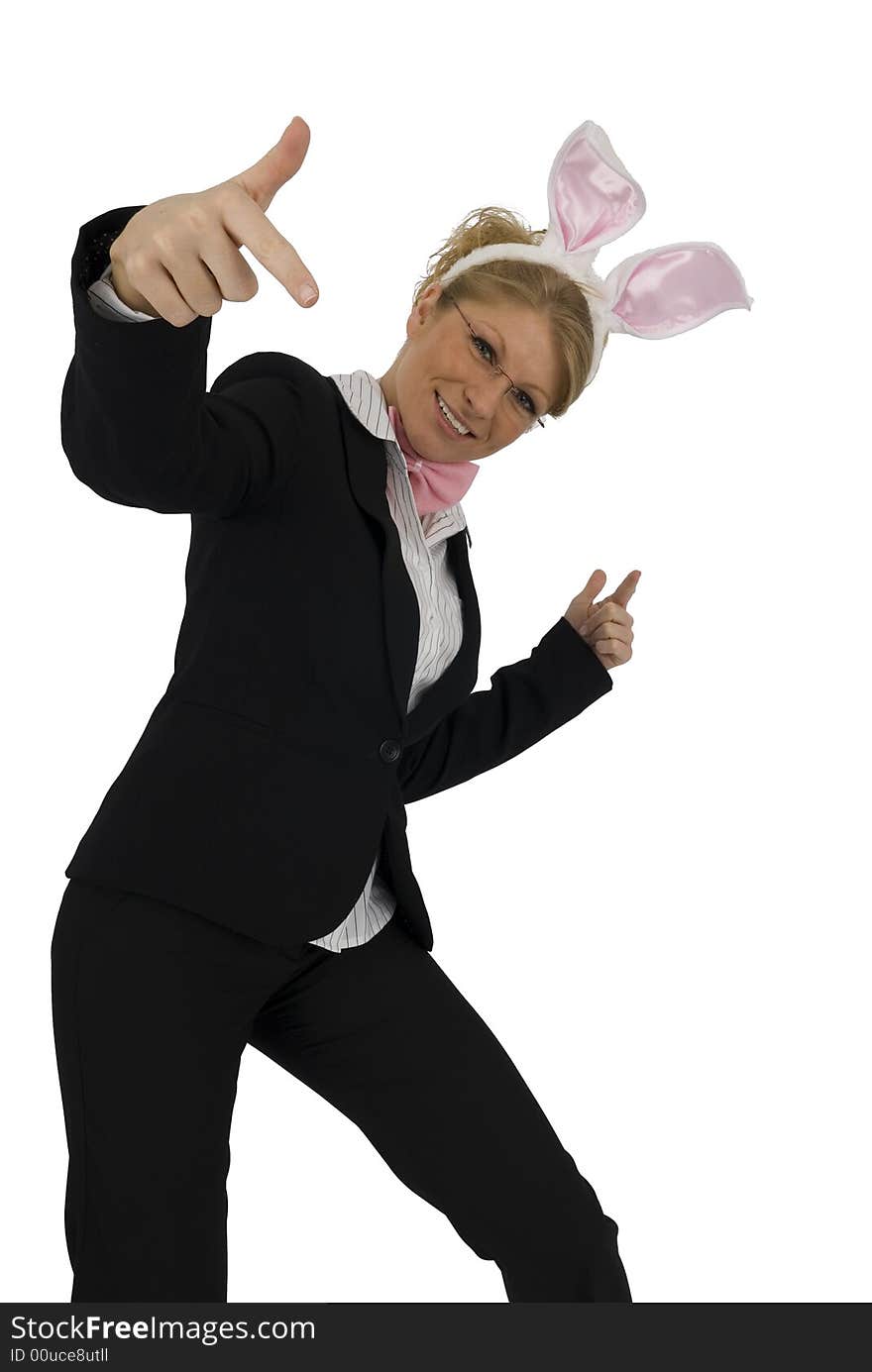 Business Woman As Easter Bunny!