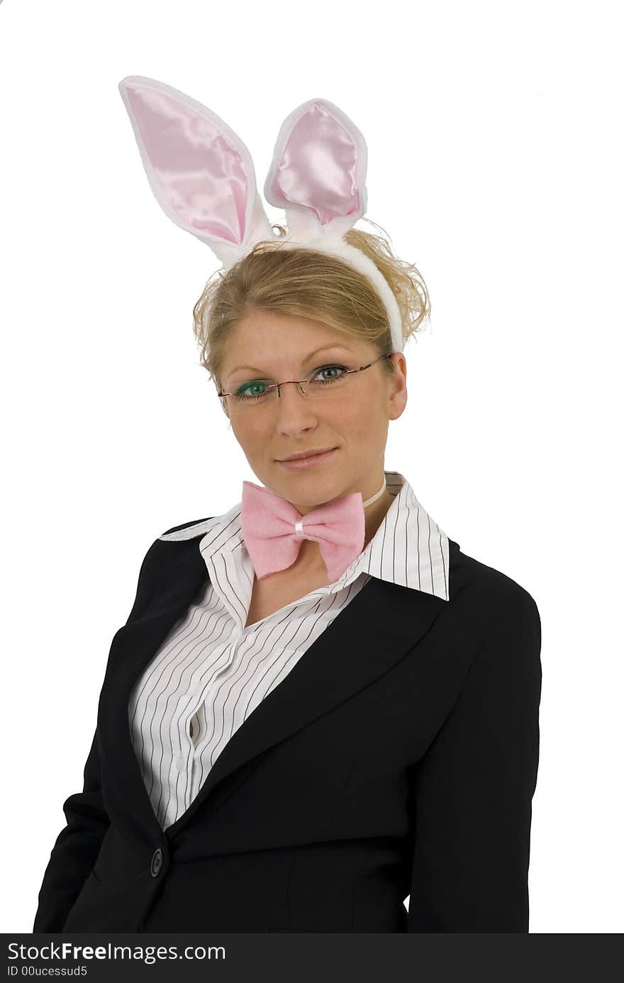 Business Woman As Easter Bunny!