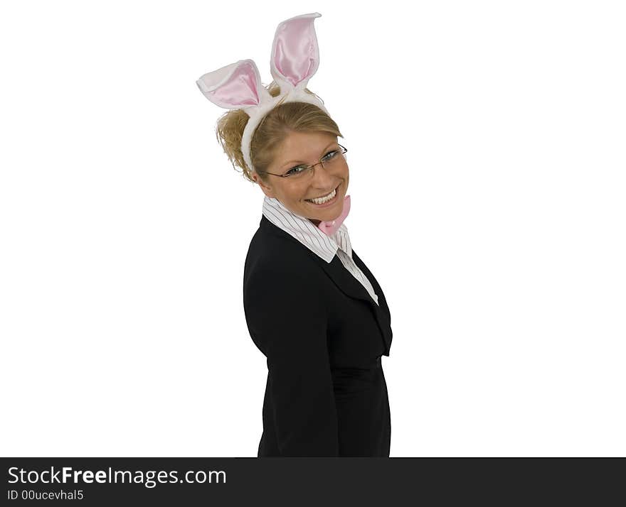 Business Woman as Easter Bunny!