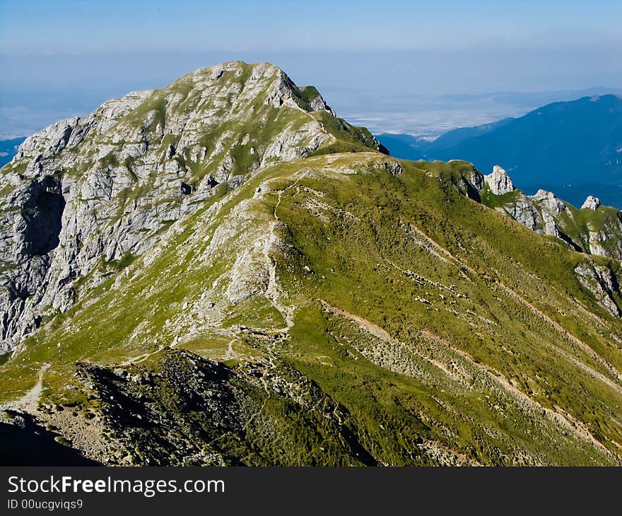 The most spectacular ridge in Bucegi mountains (2492 m altitude). The touristic path to Bucsoiu is named Deubel Route or Drumul lui Deubel in romanian language.

In the winter acces to this ridge is prohibited because of avalanches. The most spectacular ridge in Bucegi mountains (2492 m altitude). The touristic path to Bucsoiu is named Deubel Route or Drumul lui Deubel in romanian language.

In the winter acces to this ridge is prohibited because of avalanches.