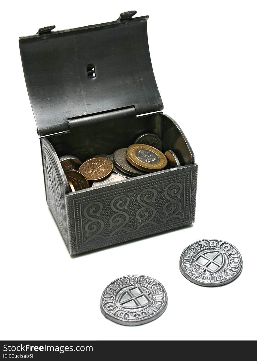 Open Chest With Coins