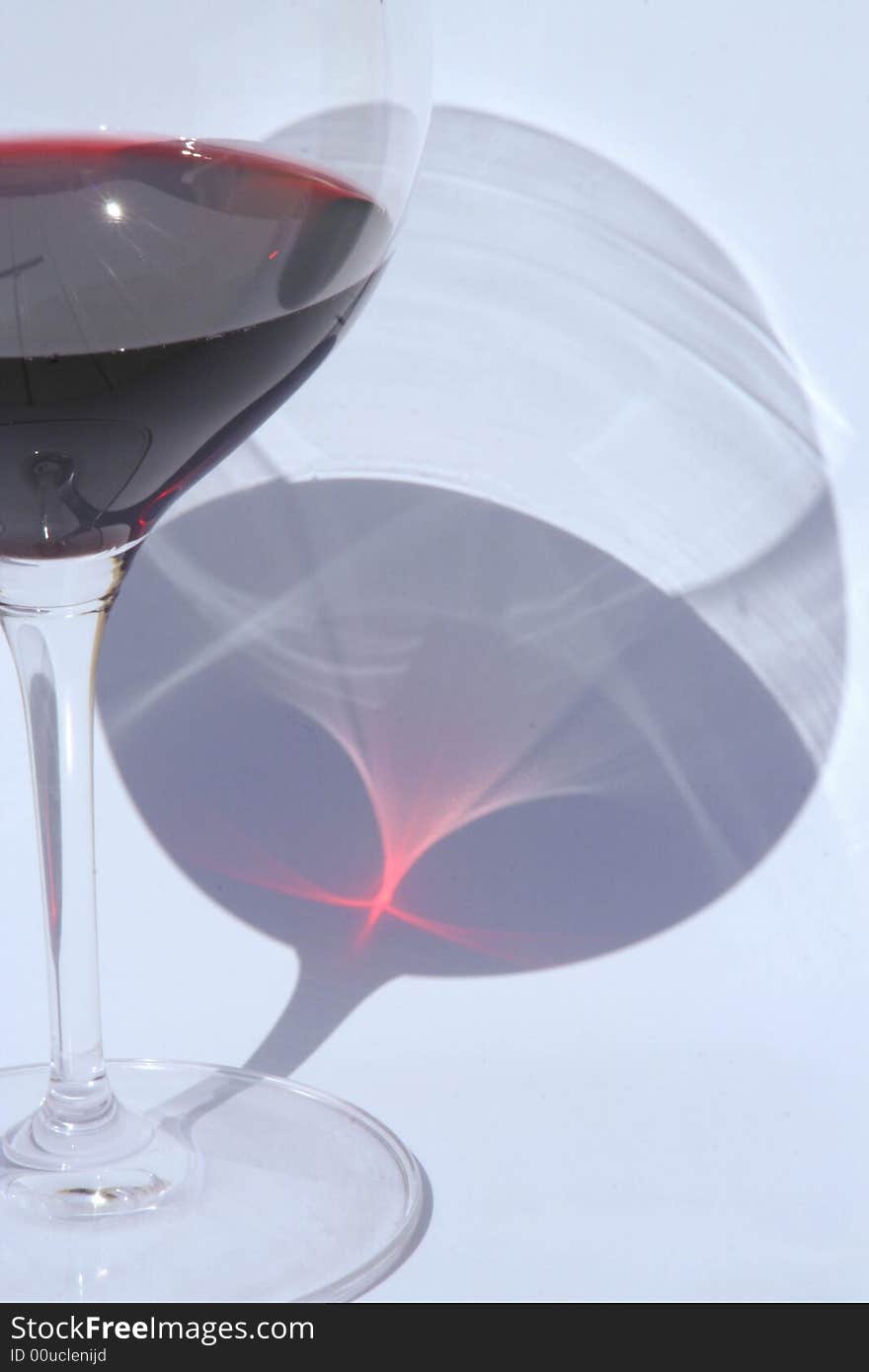 Red wine in a glass