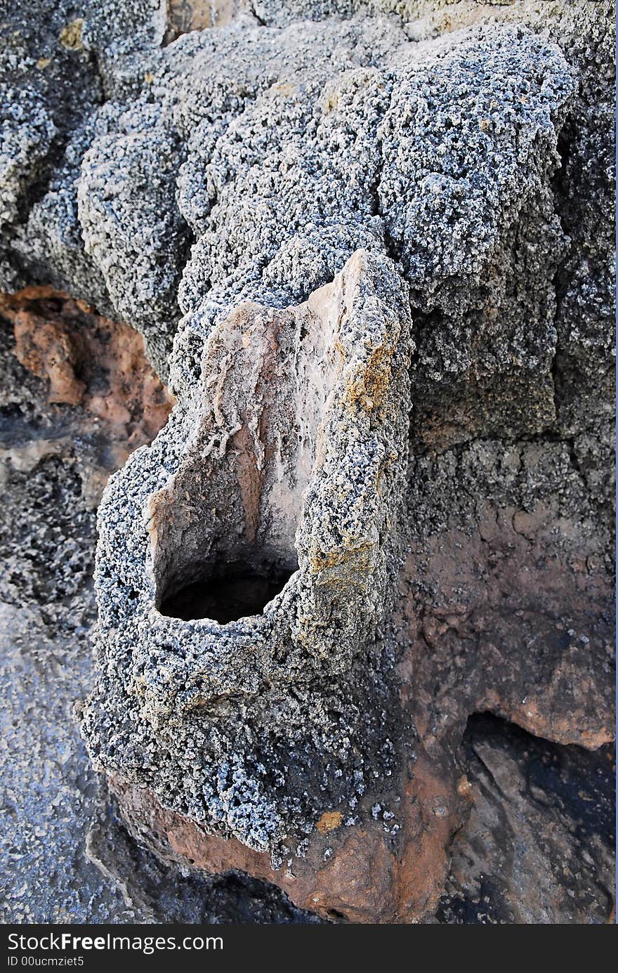 Shape in a cliff at the seaside in Crete, Greece. Shape in a cliff at the seaside in Crete, Greece