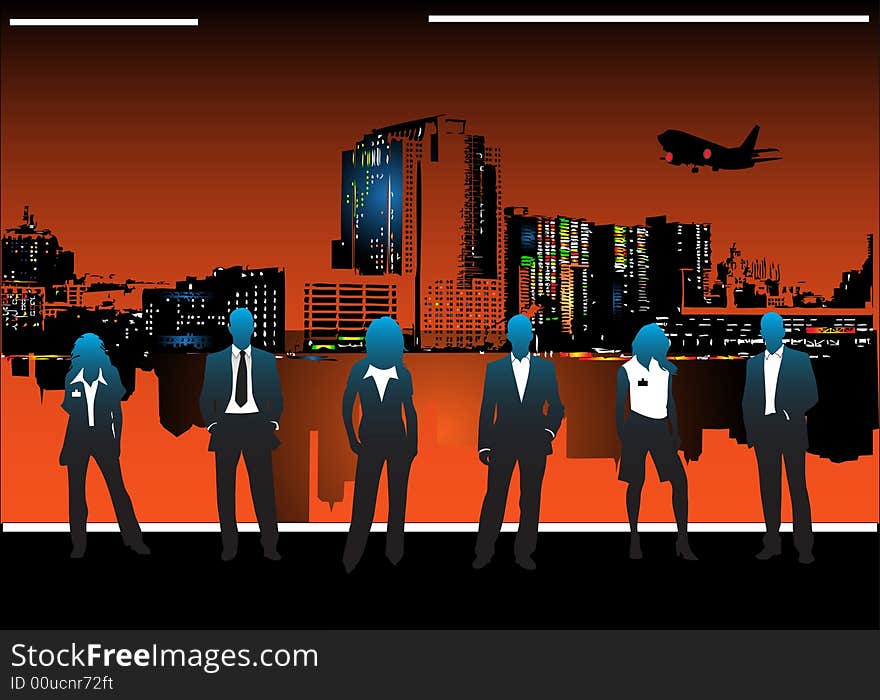 Illustration of business people.... world biz