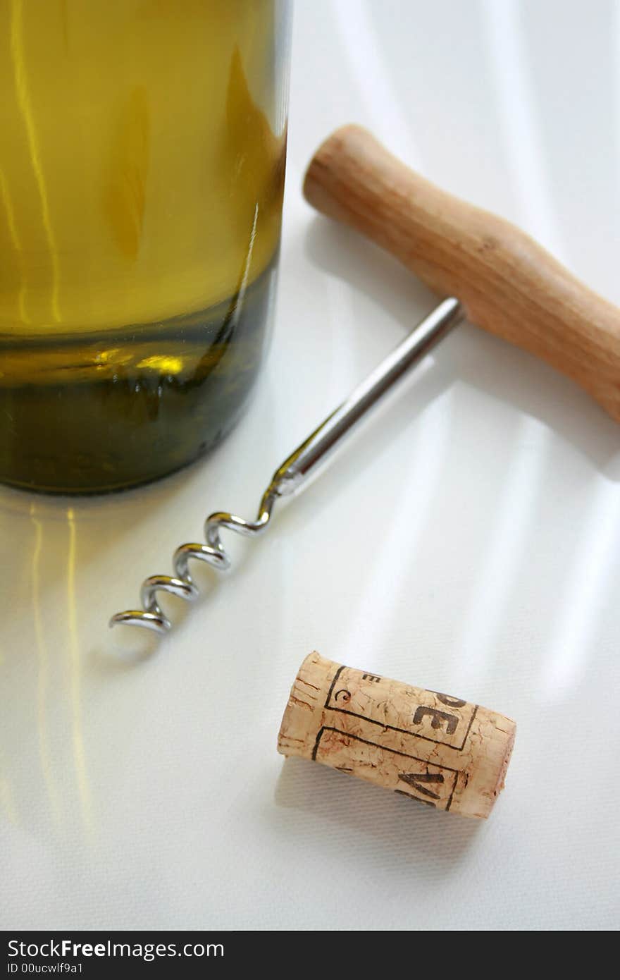 Wine Bottle with Corkscrew