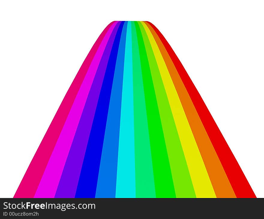 12 clorurs rainbow with white background