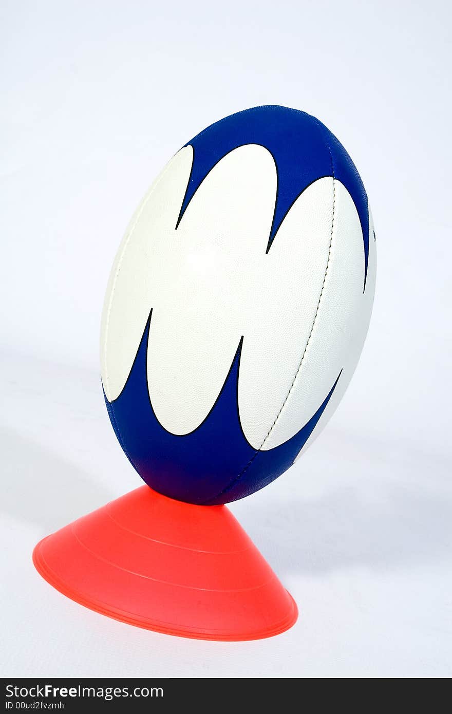 Isolated rugby ball