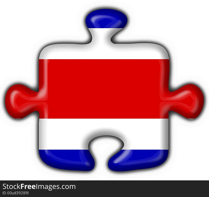 Costa rica button flag 3d made. Costa rica button flag 3d made