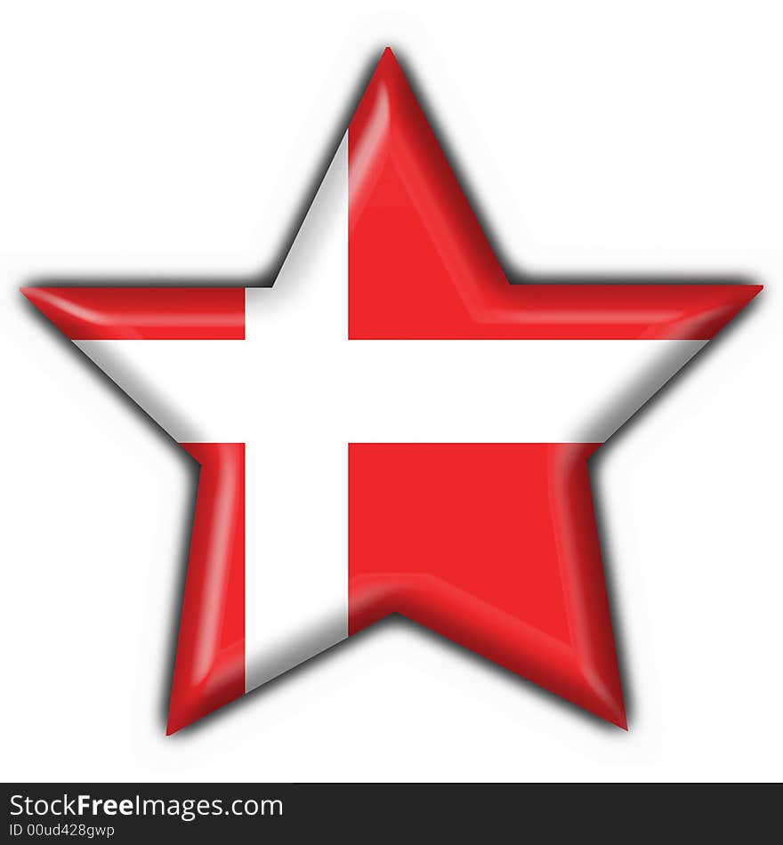 Denmark button flag star shape