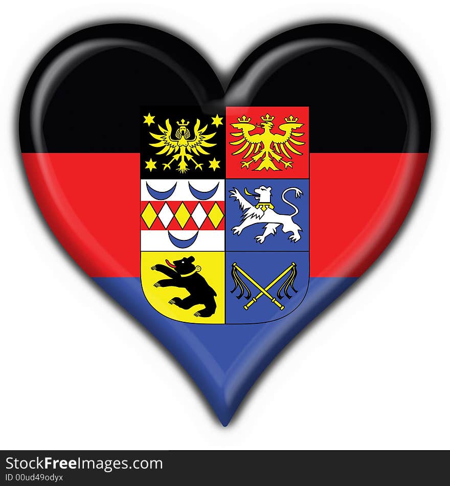 East Frisia Button Flag Heart Shape