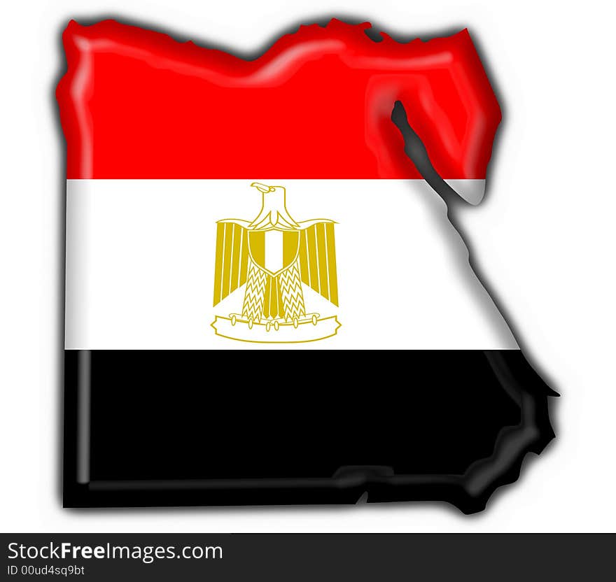 Egypt button flag map shape