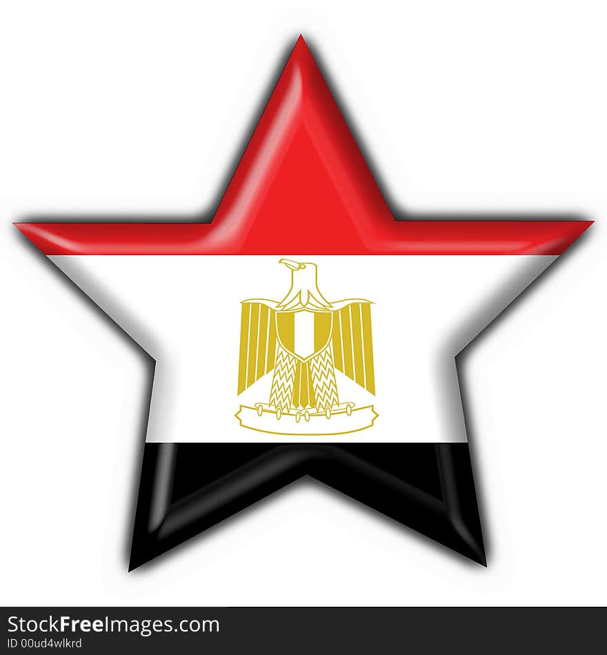 Egypt button flag star shape