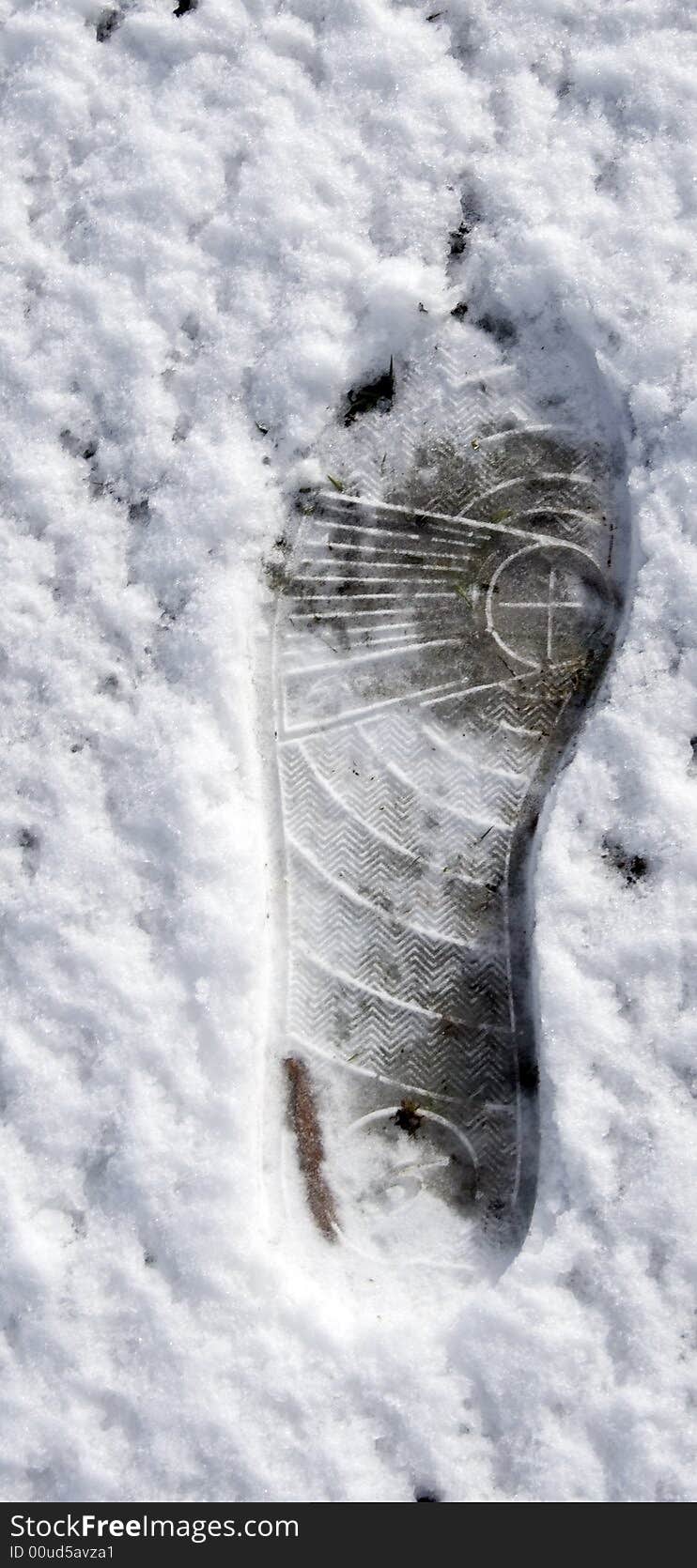 Footprint in snow