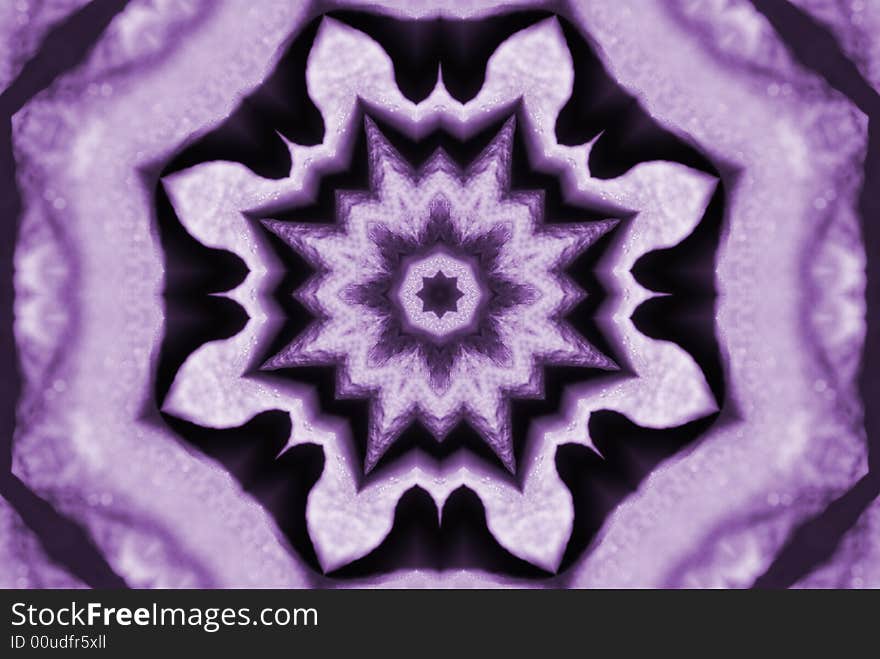 Intricate purple pattern shaped like a flower