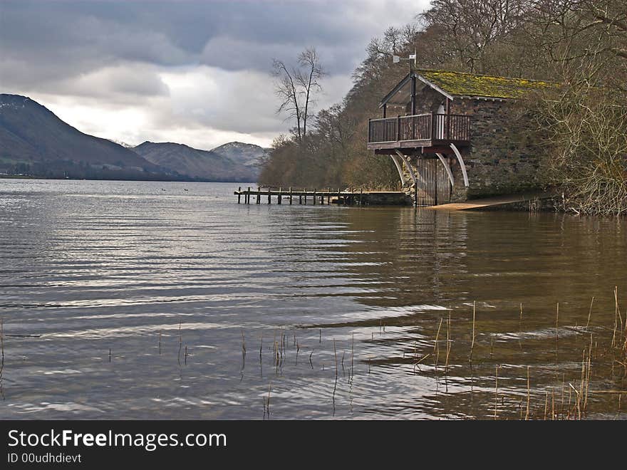 Old boat house in north Cumbria