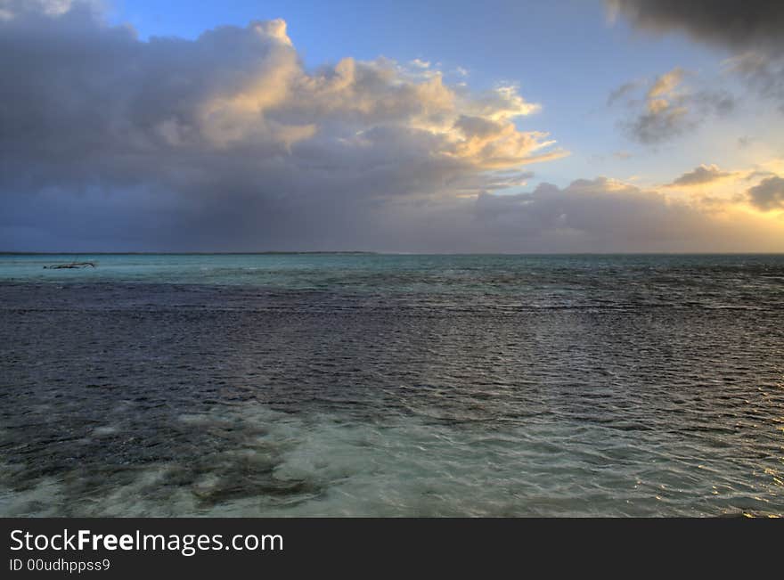 Dawn on the coral reef