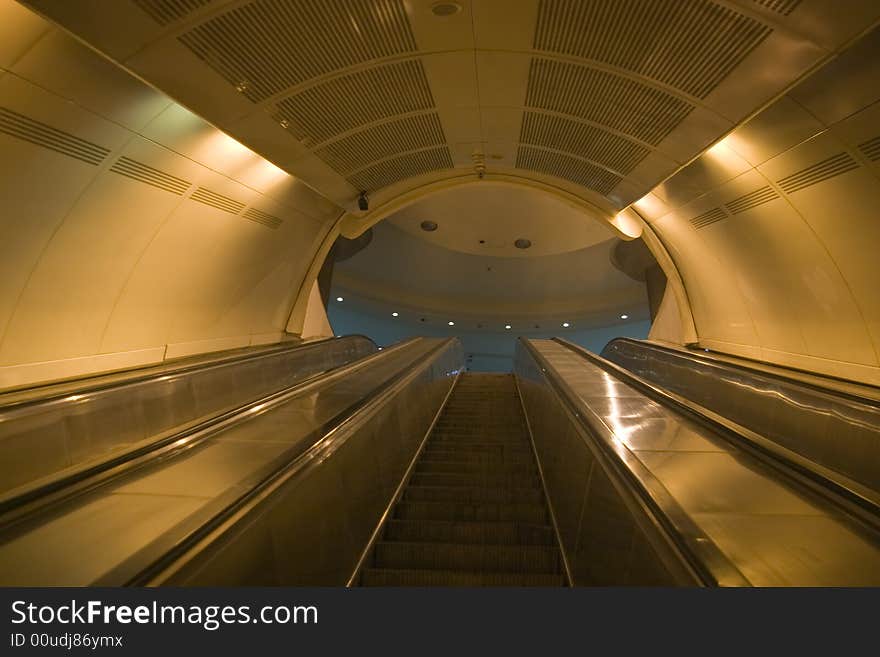 Going out from metro station. Going out from metro station