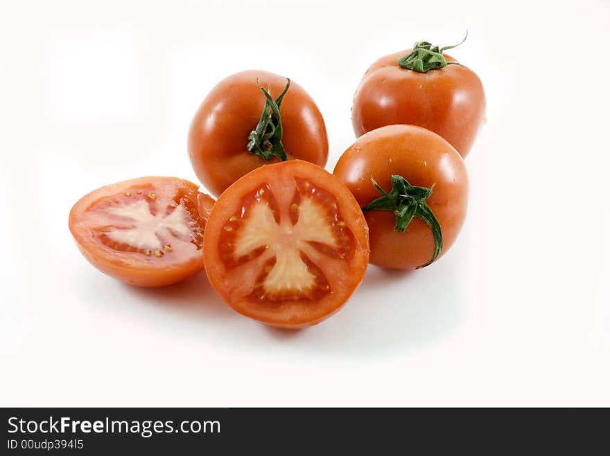 Fresh tomato isolated. Studio shot.