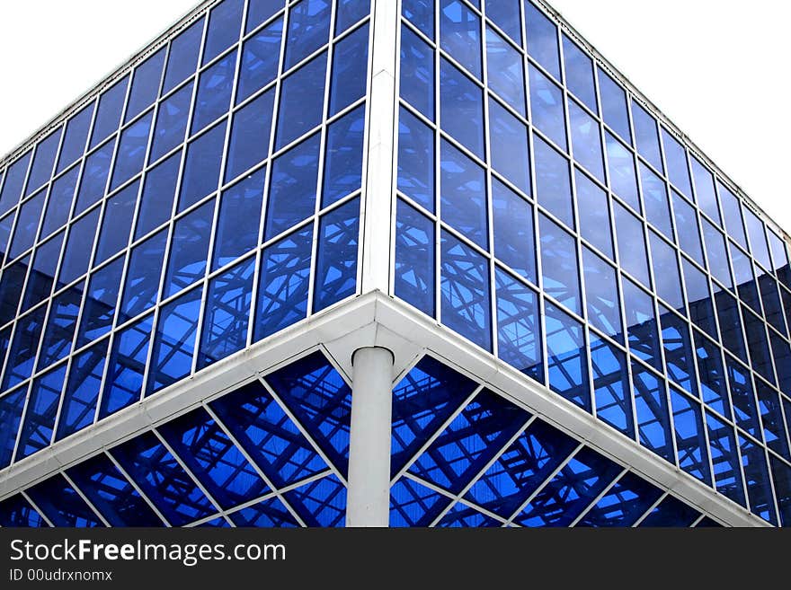 Glass architectural design of a modern building. Glass architectural design of a modern building.