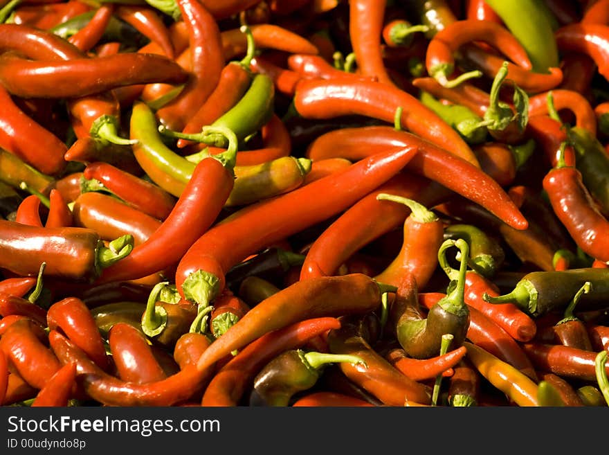 Red chilly peppers