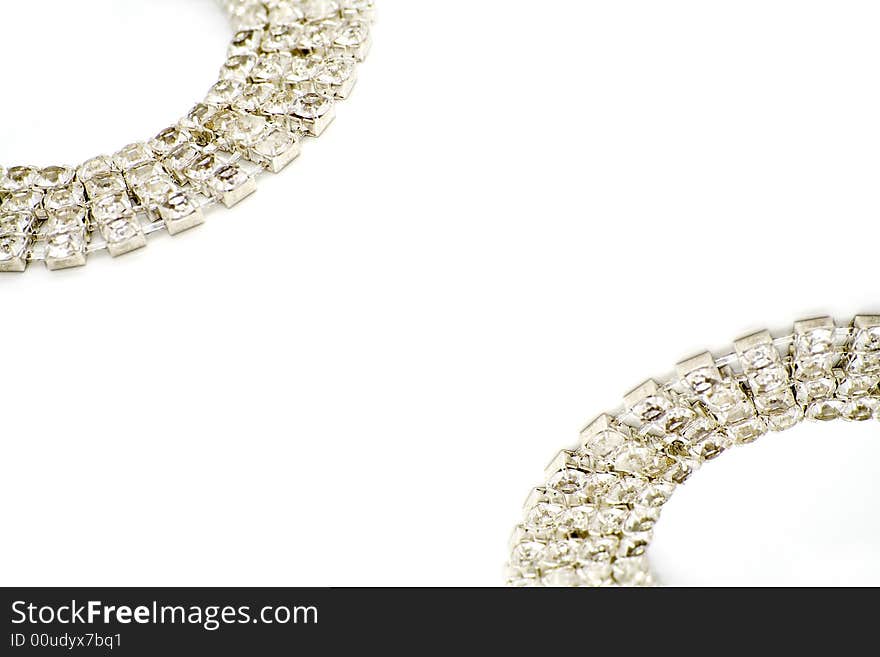 Close-up of diamond bracelet