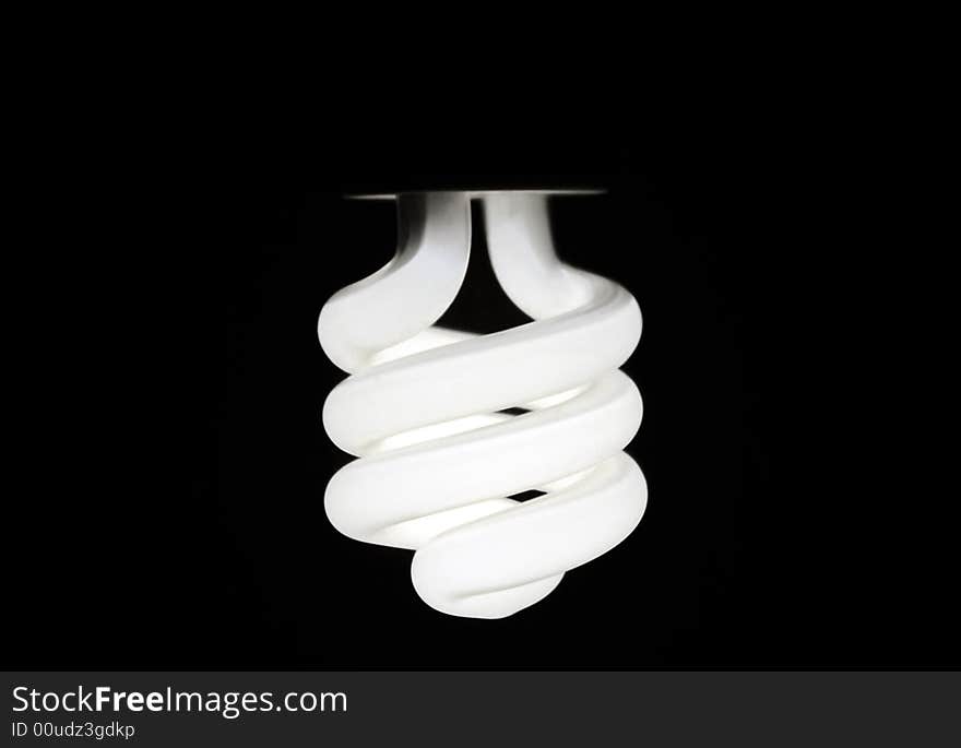 Glowing Compact Fluorescent Bulb