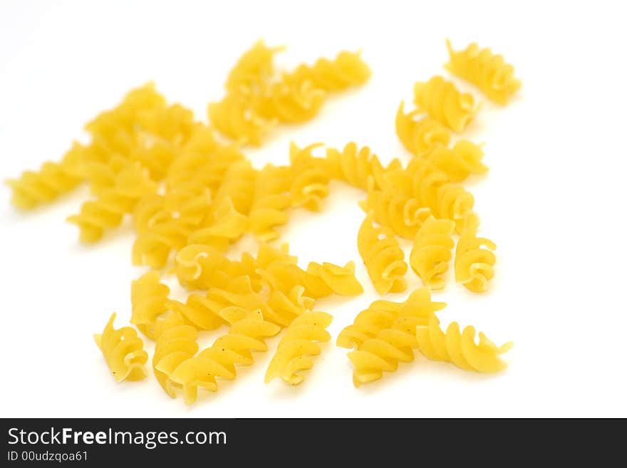 Pasta on white background