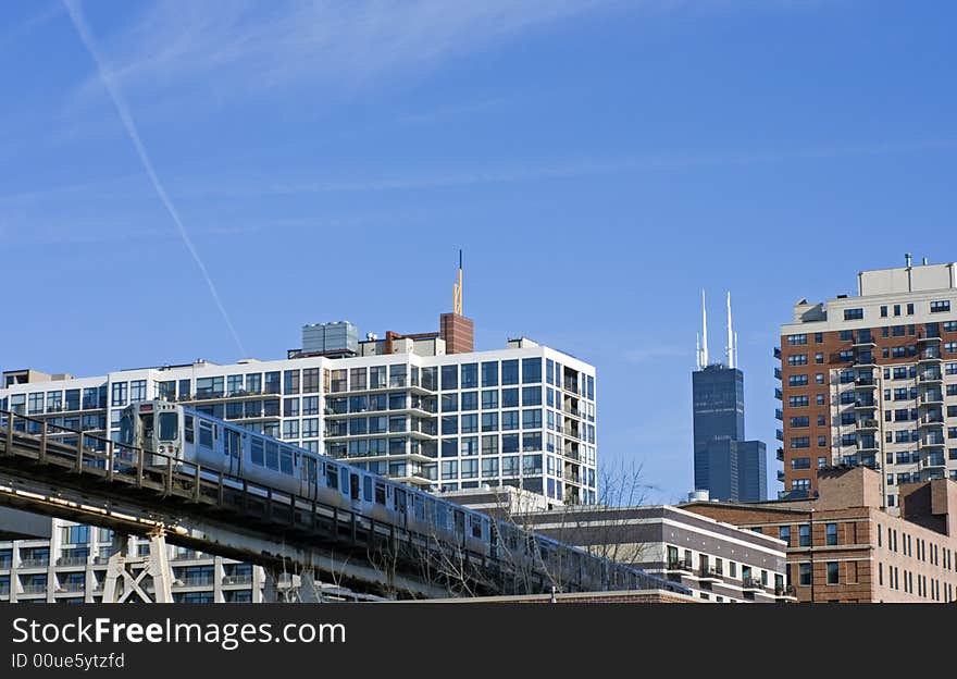 Train to Downtown  - Chicago, Il.