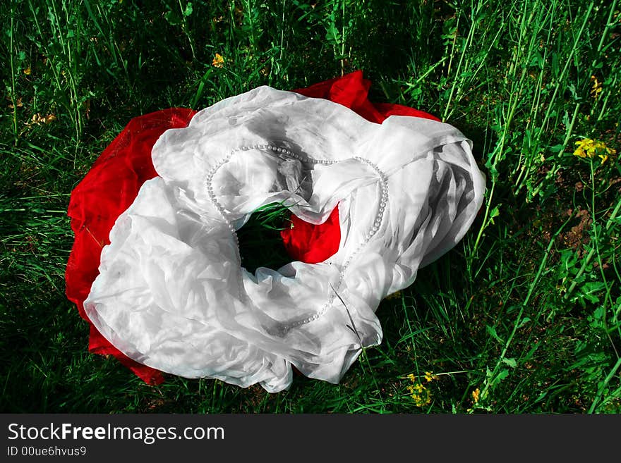 Fabric On A Grass