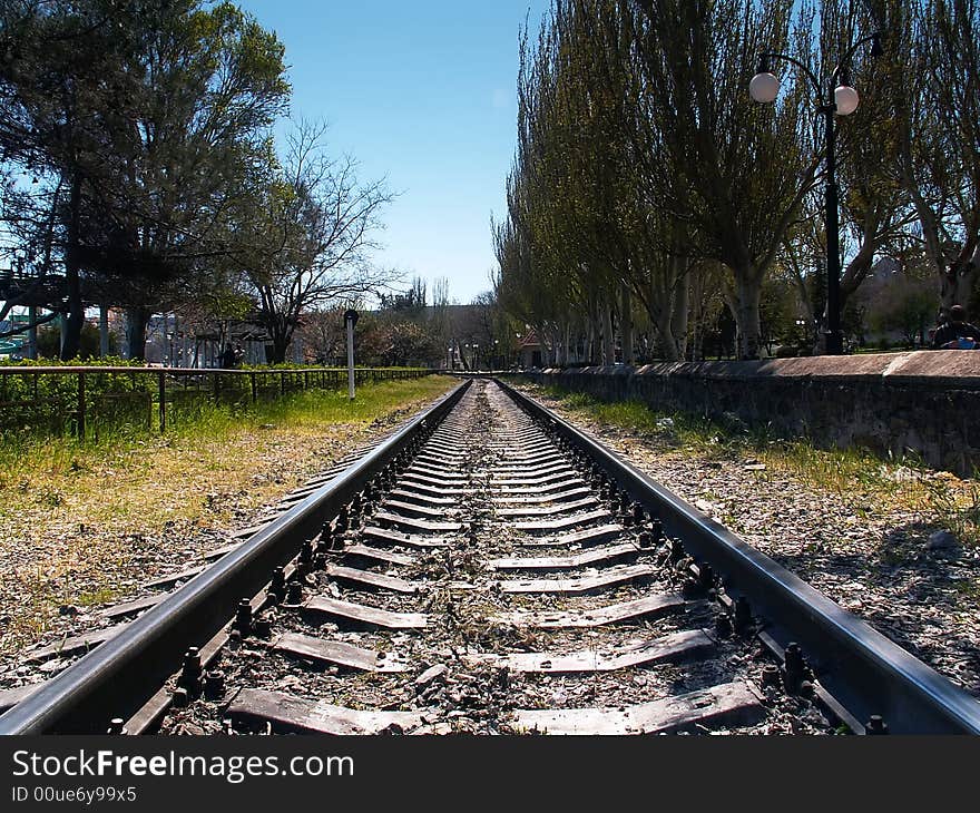 Empty rail road tracks