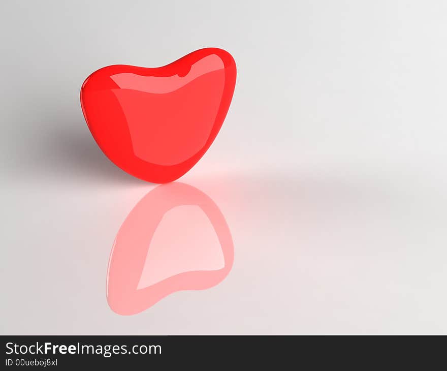 Isolated white heart with white background. Isolated white heart with white background