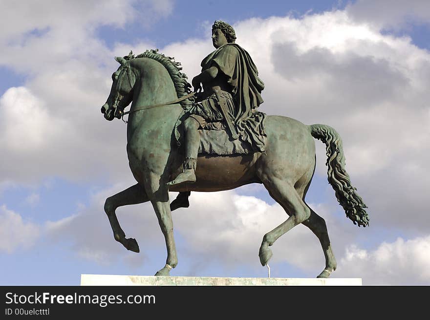 France; Lyon; Lyons; Bellecour square statue