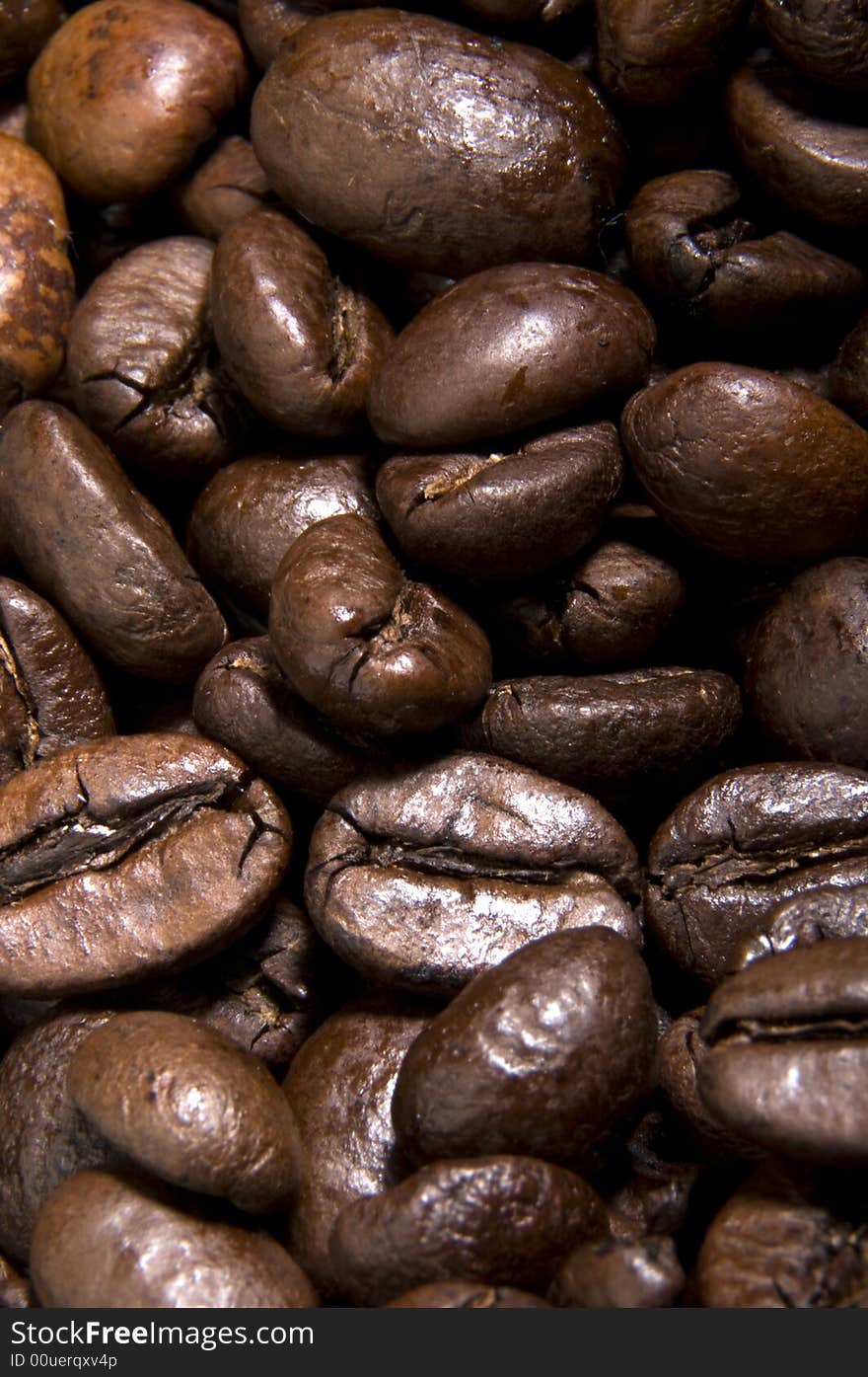 Textrure from fresh coffee beans