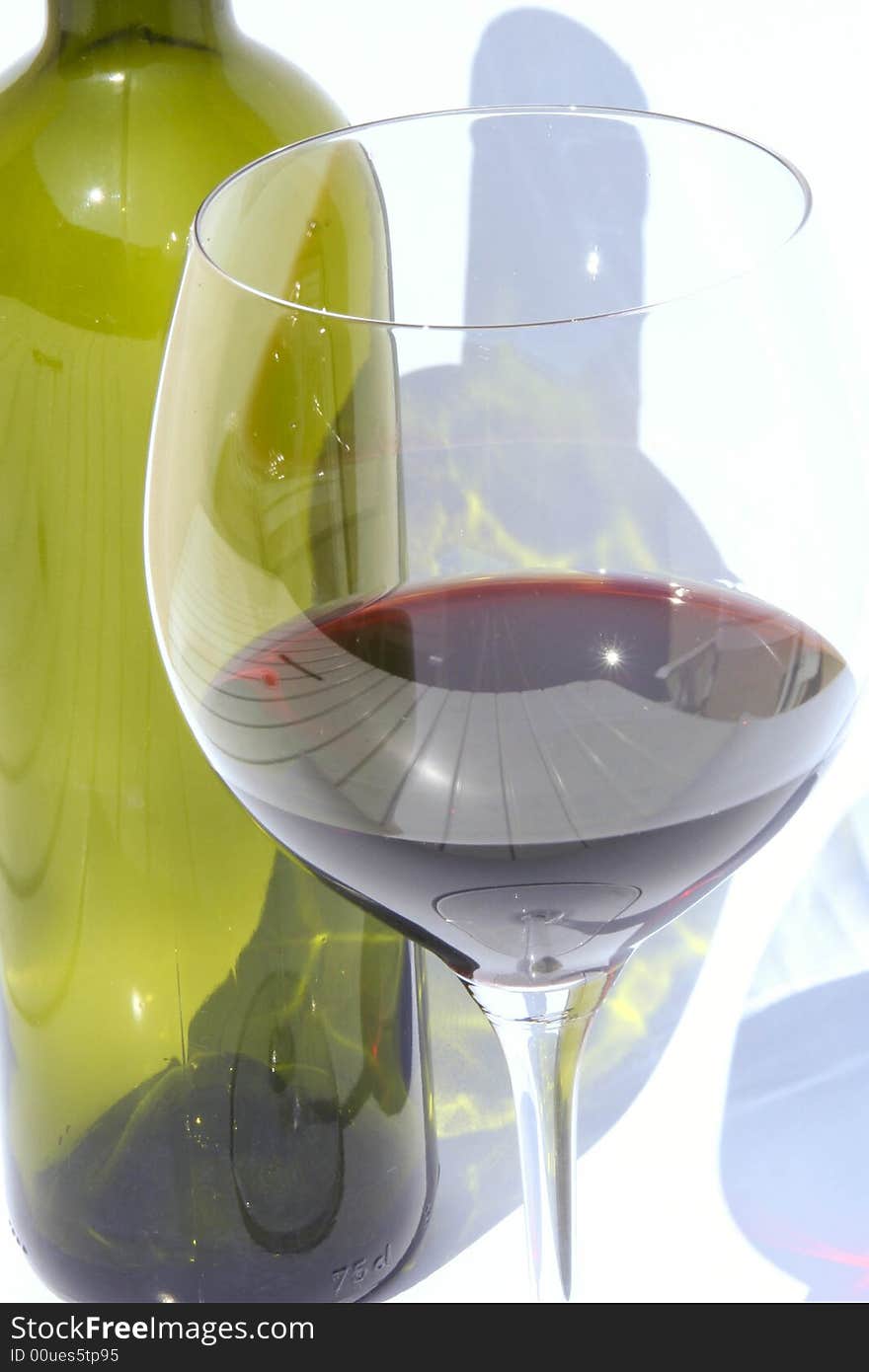 A detail of red wine