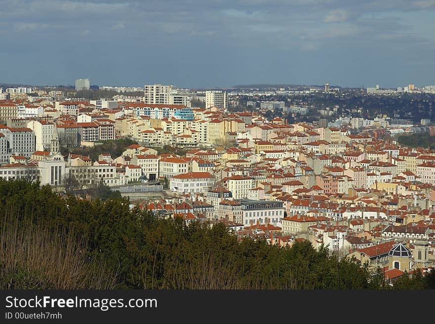 France; Lyon; Lyons; View Of The Croix-Rousse