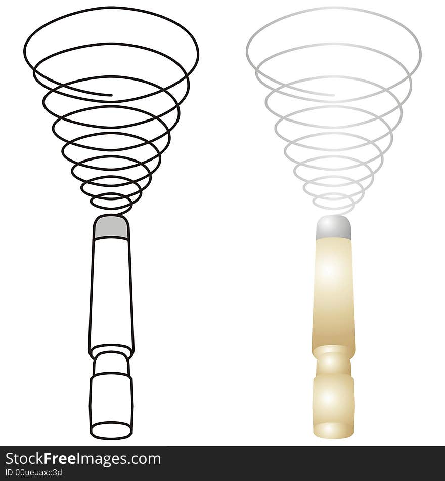 Art illustration of a balloon whisk