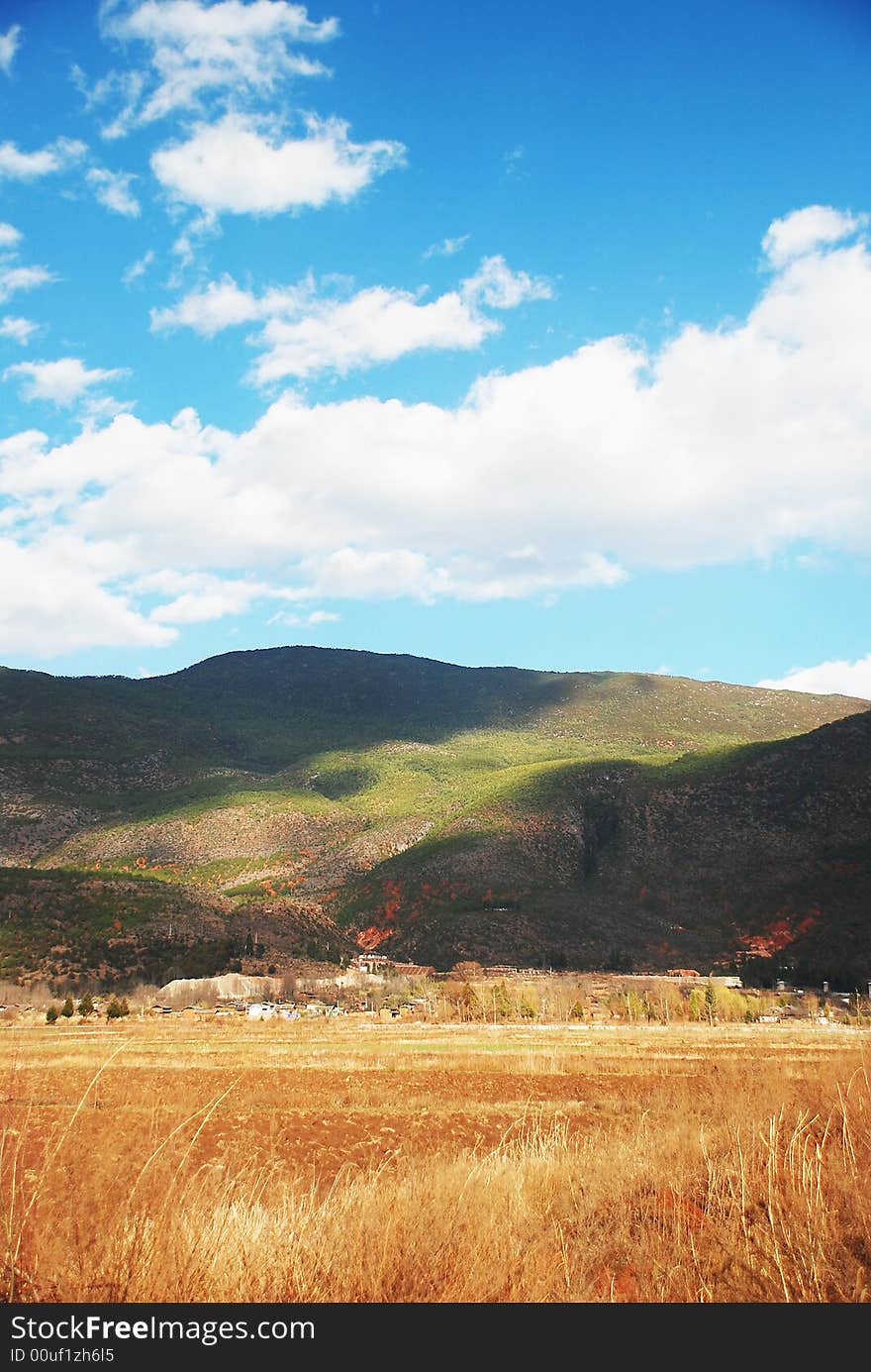 Mountain And Fields