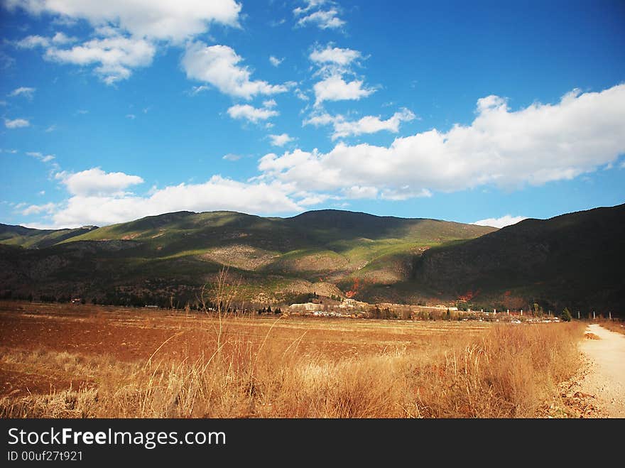 Mountain And Fields