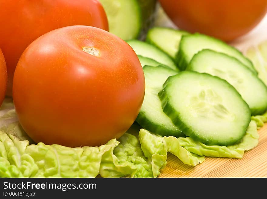 Close up on fresh vegetables. Close up on fresh vegetables