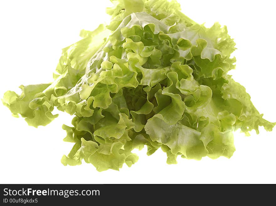 Green lettuce isolated on white