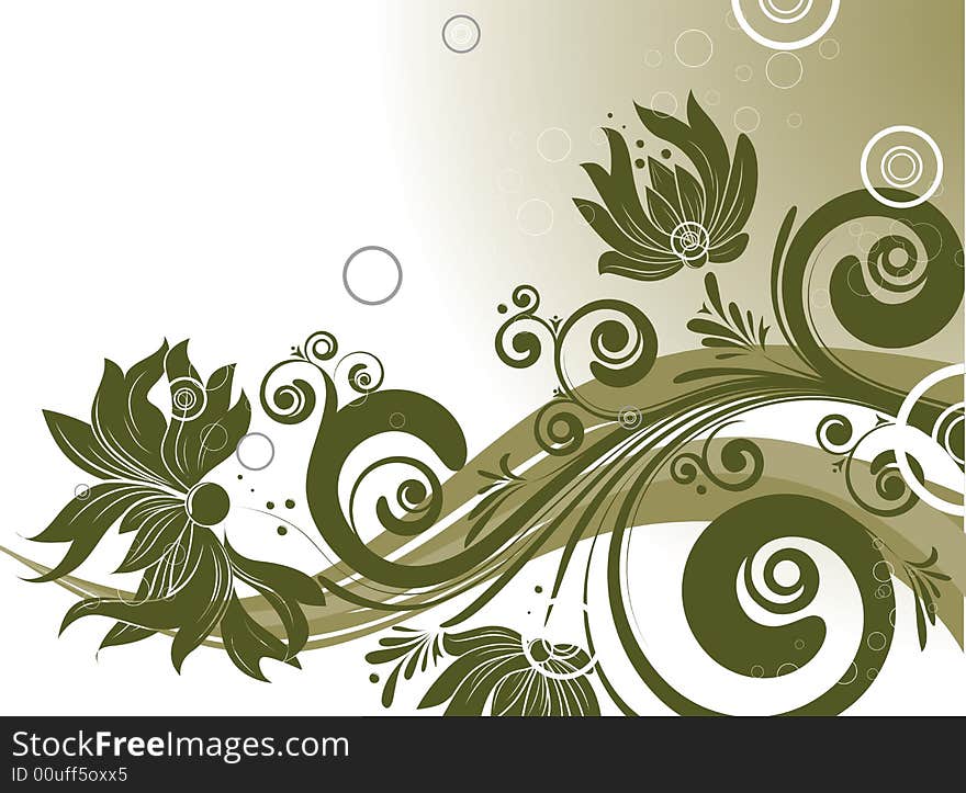 Abstract floral background. A vector format is added. Suits well for a postcard or background. Abstract floral background. A vector format is added. Suits well for a postcard or background