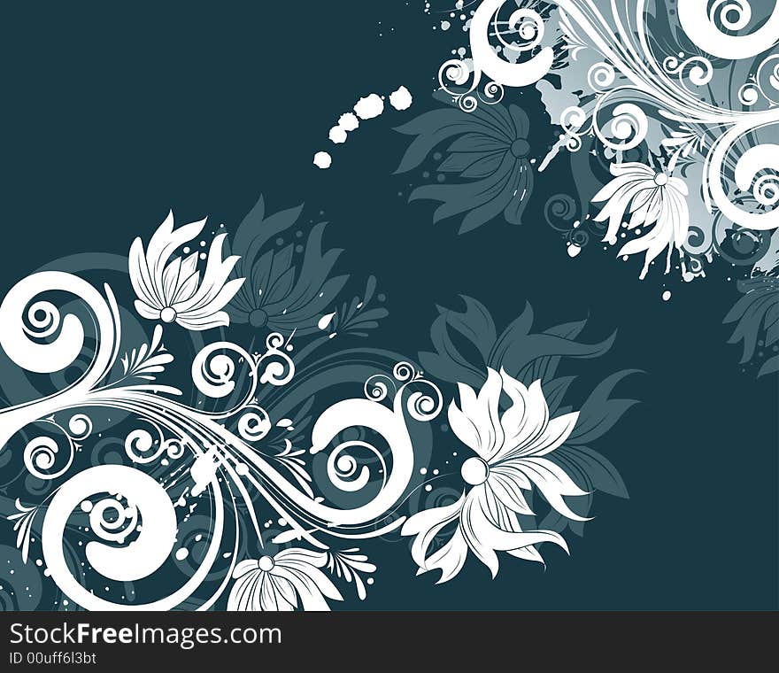 Abstract floral background. A vector format is added. Suits well for a postcard or background. Abstract floral background. A vector format is added. Suits well for a postcard or background