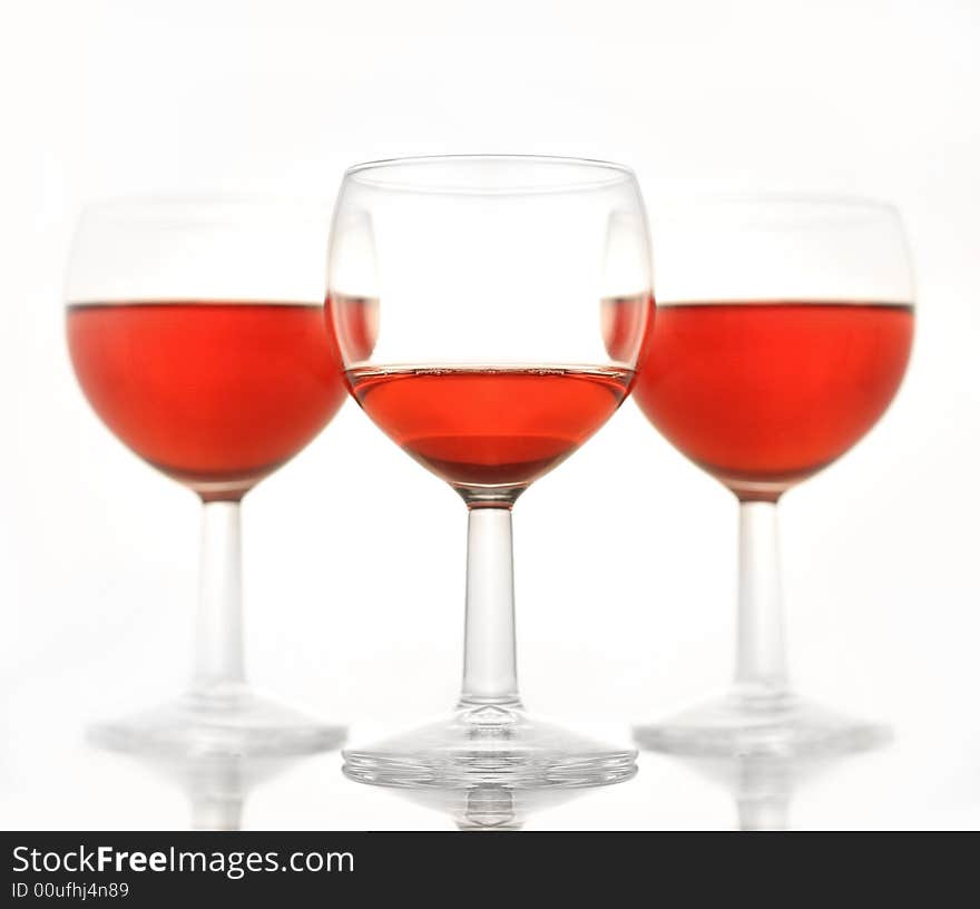 Red wine glasses