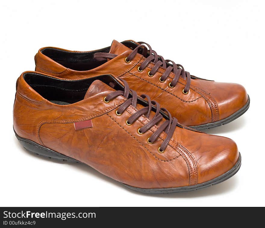 Leather man s shoes