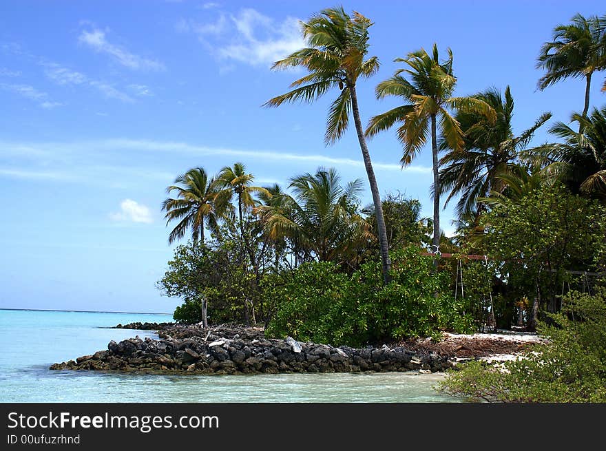 Island from the sea, Maldives