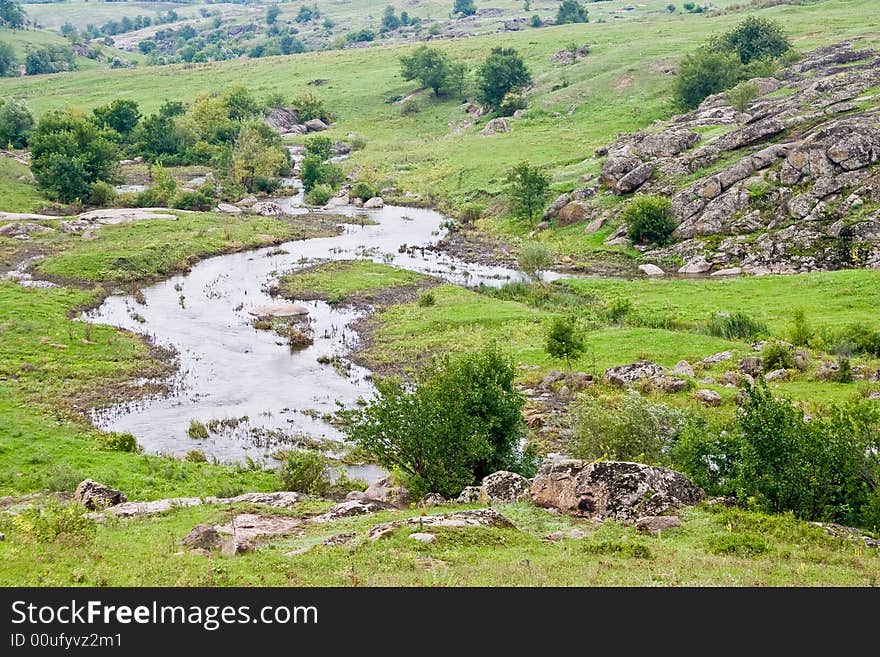 Landscape with stream