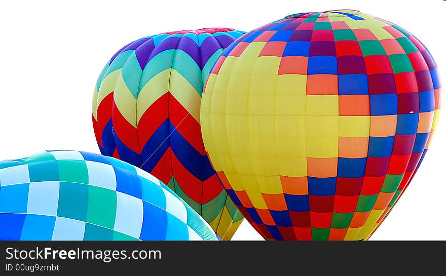 Hot Air Balloons on White Background