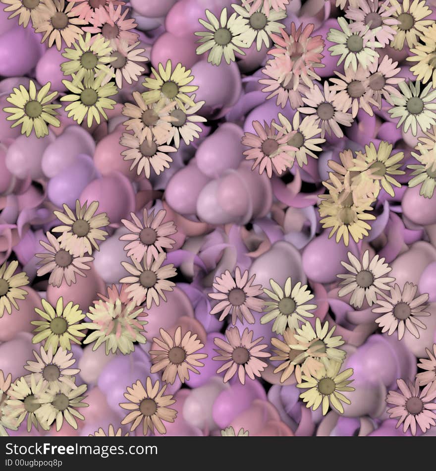 Abstract floral background, computer generated. Abstract floral background, computer generated