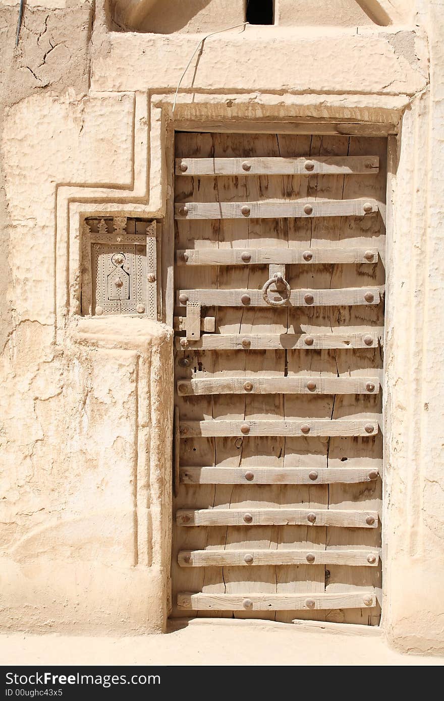 Ornamented door from Shibam, Yemen