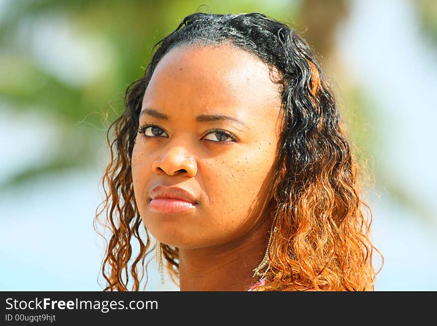 Head shot of a beautiful woman. Head shot of a beautiful woman